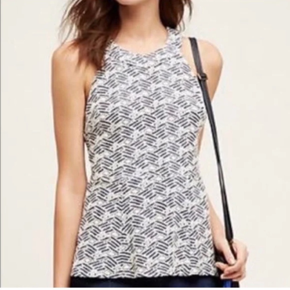 ANTHROPOLOGIE Deletta Edana Peplum Tank Large